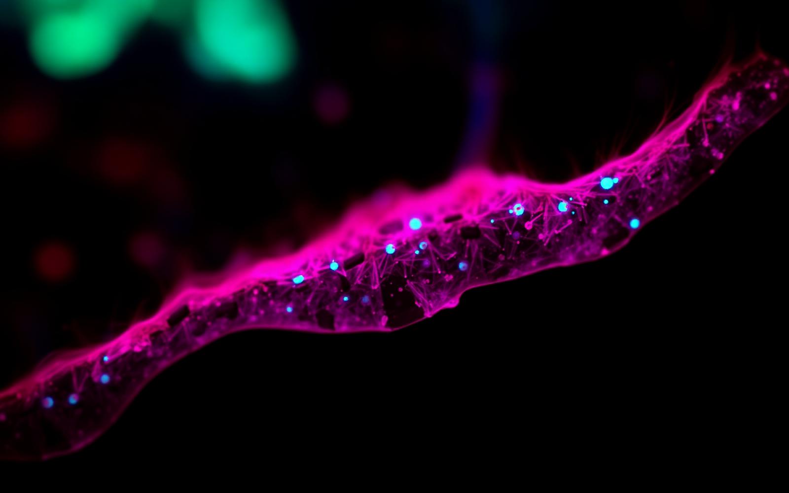 Fluorescent neural fibers