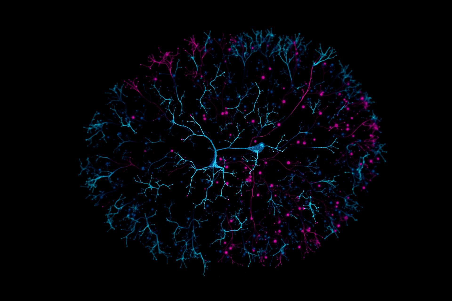 Confocal fluorescence image of neurons
